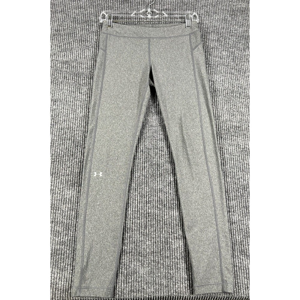 Under Armour Leggings Womens Medium Gray Heat Gear Compression Workout Gym Lift